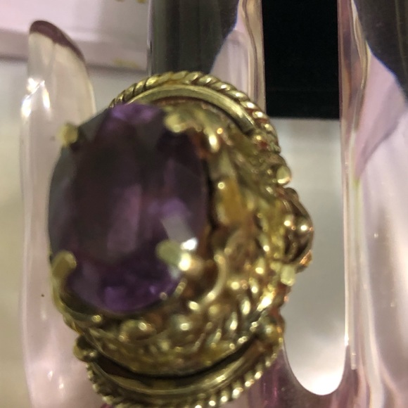 Adjustable Amethyst ring. - Picture 4 of 8